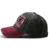 Korean version washed letters spring and autumn men's and women's fashion shabby denim baseball cap sunhat Official Website