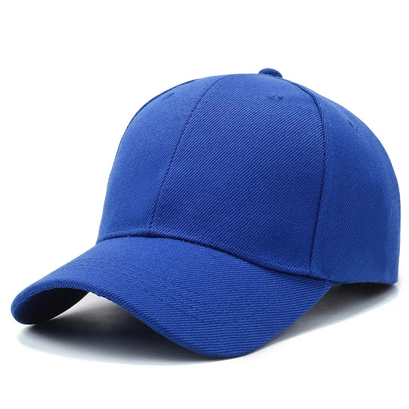 Casquette unisexe décontractée, unie, ajustable, à rabat, style hip-hop, pour homme et femme