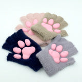 Gants en silicone tendance en forme de griffes de chat, mitaines en peluche 3D, mitaines tricotées pour chaton, accessoires de cosplay Lolita
