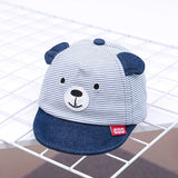 Baby Bear Baseball Cap New Spring Summer Cute Cartoon Solid Sunhat Boys Girls Cotton Snapback Caps Kid Hip Hop Fishing Hat 3-12M