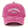 1PC Embroidered Baseball Cap On The West Coast Of California Vintage Style Pointed Hat Lightweight Hat Sun Resistant Sport Hat