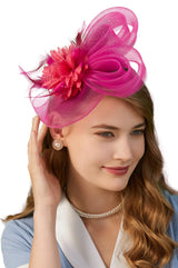 Bandeau à fleurs en maille pour femme, accessoires pour cheveux, plumes, bandeau ou pince, idéal pour cocktail, thé, fête, pour filles