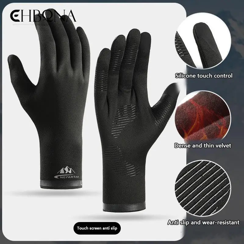 Gants de course chauds pour sports de plein air, hiver, écran tactile, gymnastique, fitness, doigts complets, pour hommes et femmes, gants magiques tricotés