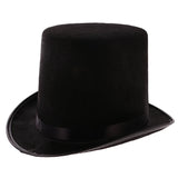 Chapeau haut-de-forme en feutre pour déguisement de magicien, accessoires de cosplay, d'Halloween, fournitures de fête, steampunk, cirque, maître de piste, rôle pour jeu, hommes et femmes