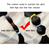 50/100/200Pcs Solid Color Hair Bands for Girls Kids Ponytail Hold Hair Tie Rubber Bands Hairhoop Scrunchie Hair Accessories