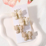 4Pcs/set Butterfly Hair Clip Set for Girls Double Layered Bow Cute Bangs Hair Pin Cotton Safe Kids Baby Hair Accessories Set
