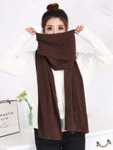 Gestrickte 2023 Herbst Winter Frauen Männer Einfarbig Schal Imitation Kaschmir Bandana Warme Weibliche Hijab Schals Bufanda Wrap Schal