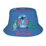 Unisex Kawaii Bucket Hats Funny Stitch Cartoon Accessories Bob Hat For Beach Headwear Lightweight
