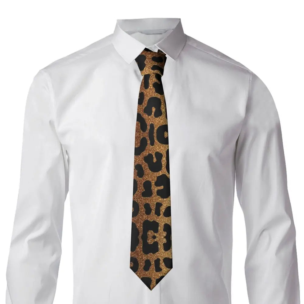 Cravates léopard pour hommes, soie et polyester, étroites, 8 cm, motif tigre, pour costumes, accessoires, fête de mariage, cosplay