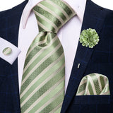 Cravate rose cachemire avec broche en soie, élégante cravate de mariage pour homme, bouton de manchette pratique, mode affaires fête, créateur de cravate haute