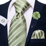 Cravate rose cachemire avec broche en soie, élégante cravate de mariage pour homme, bouton de manchette pratique, mode affaires fête, créateur de cravate haute