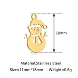 5Pcs Xmas Tree/Candy Cane/Snowman/Santa Claus Charm Stainless Steel Boots Christmas Pendant DIY Necklace Bracelet Jewelry Making