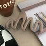 2023 New Trendy Curve Matt Hair Claw Clip Large Shark Crab Hair Clips Women Hair Accessories INS Female Back of Head Hairpin