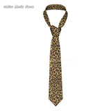 Cravates léopard pour hommes, soie et polyester, étroites, 8 cm, motif tigre, pour costumes, accessoires, fête de mariage, cosplay