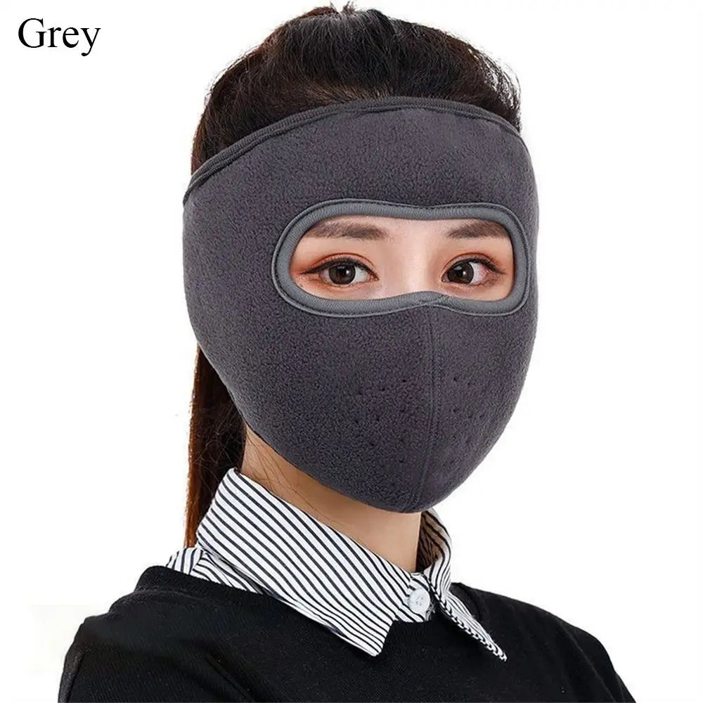 Women Men Winter Warm Cycling Windproof Cold-proof Mouth Cover Face Shield for Outdoor Camping Ski Earmuffs Fleece Warm Mask