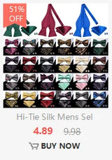 Hi-Tie Marque Soie Pré-noué Homme Nœud Papillon Mouchoir Boutons de Manchette Ensemble Nœud Papillon pour Homme Jacquard Solide Cachemire Floral Mariage Cadeau d'Affaires