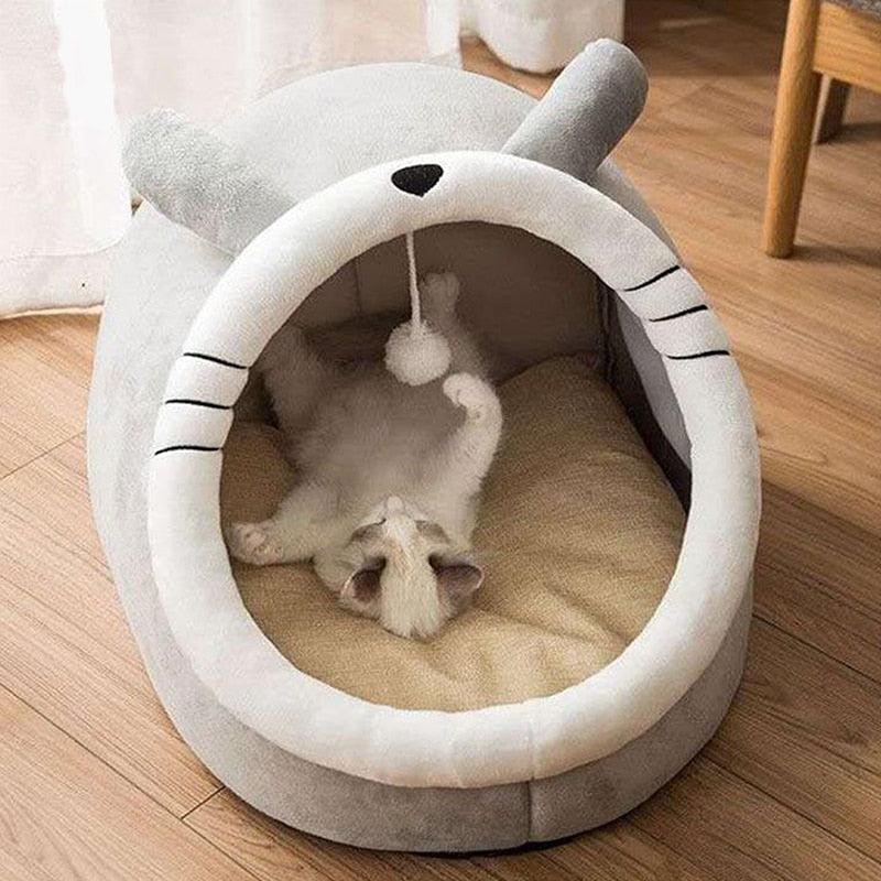 Katzenbett Haus Zwinger Nest Runde Haustiere Schlafhöhle Kätzchenbetten Haustierkorb Gemütliches Kätzchen Liege Kissen Katzenhaus Zelt Hundehaus