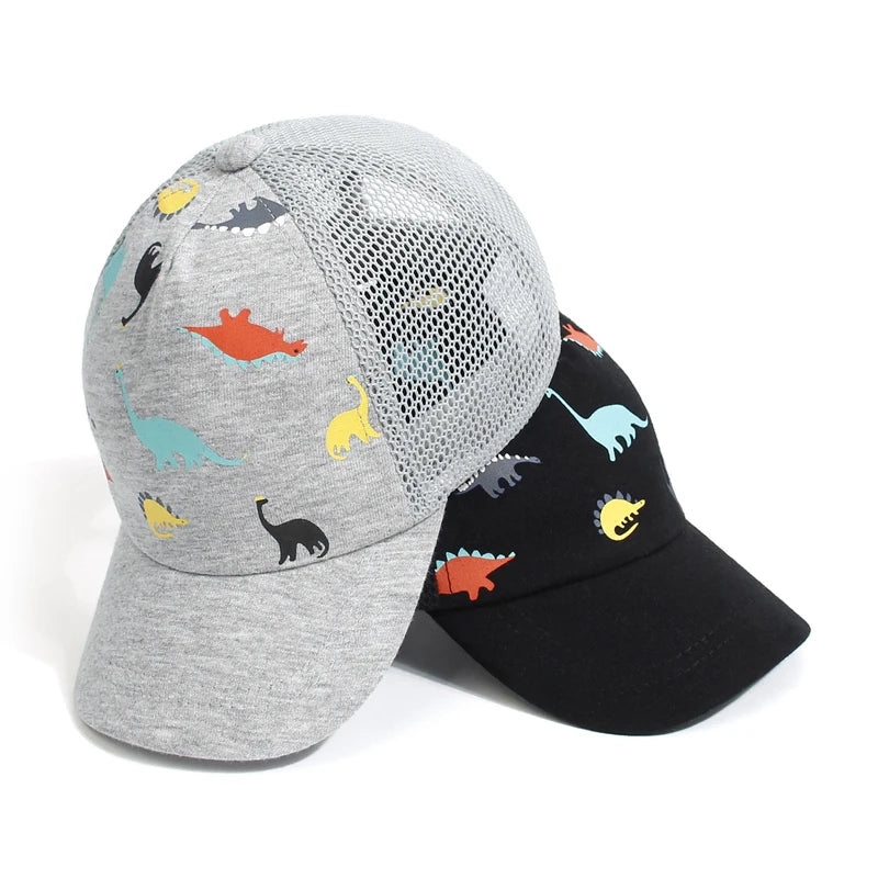 Casquette d'été pour bébé garçon, motif dinosaure, chapeau de soleil pour enfants, accessoires de sport, voyage, casquette de baseball réglable, 0 à 5 ans
