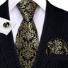 Ensemble élégant de cravates et boutons de manchette en soie à fleurs multiples pour homme, cravate jacquard à fleurs pour mariage, entreprise, fête, événement, Barry.Wang
