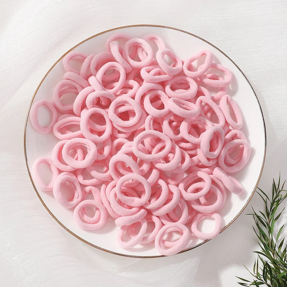 20pcs/lot Girl Elastic Hair Bands Girls Plush Ball Rubber Band for Children Sweets Scrunchie Hair Ties Kids Hair Accessories