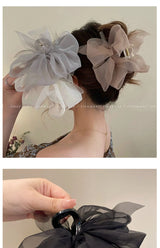 Pince à cheveux en maille pour femme, élégante, en forme de nœud, accessoire pour cheveux, cadeau idéal