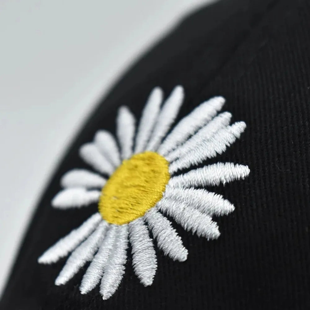 Baseball Cap for Women Men's Little Daisy Embroidery Hat Cotton Soft Top Caps Casual Outdoor Sun Shading Embroidered Hats Gorras
