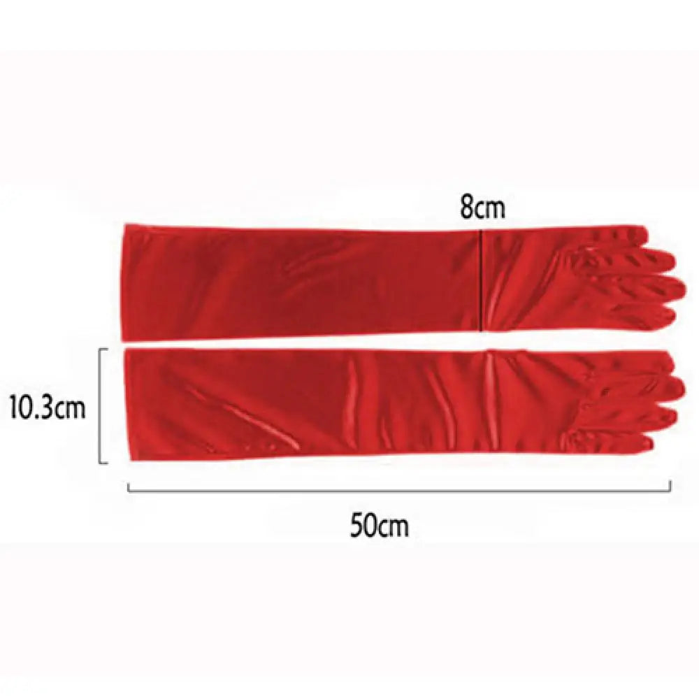 Robe de soirée formelle pour femme, gants longs, style opéra, mariage, soirée, fête, rouge et blanc