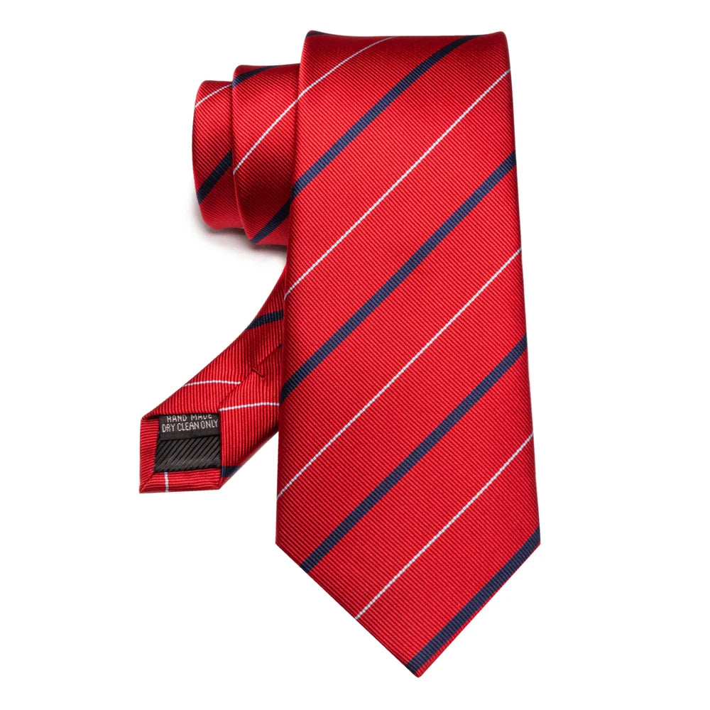 Cadeaux pour hommes EASTEPIC : cravates rayées, cravates rouges pour messieurs en vêtements raffinés, accessoires à la mode pour les occasions sociales