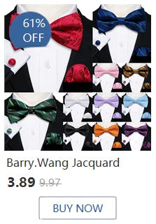 Ensemble élégant de cravates et boutons de manchette en soie à fleurs multiples pour homme, cravate jacquard à fleurs pour mariage, entreprise, fête, événement, Barry.Wang