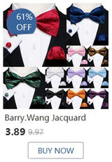 Ensemble élégant de cravates et boutons de manchette en soie à fleurs multiples pour homme, cravate jacquard à fleurs pour mariage, entreprise, fête, événement, Barry.Wang