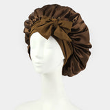 Europe and the United States selling style color cloth streamer round hat bow imitation silk women's nightcap beauty hair care h