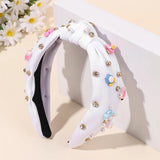 Knotted Wide Headbands Diadem For Back To School Pearls Pencil Hair Bands Kids Head Hoop Girls Children Daily Tiara Accessories