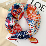 Foulard en soie véritable 100 % naturelle pour femme, petit format 53 x 53 cm, idéal pour la plage, le cou, le châle, le bandana, le hijab, le pashmina ou le poncho, 2023