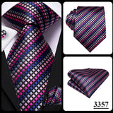 Hi-Tie – Cravate de mariage en soie violette unie à motif cachemire pour homme, ensemble de qualité avec boutons de manchette et mouchoir, cadeau tendance, livraison directe