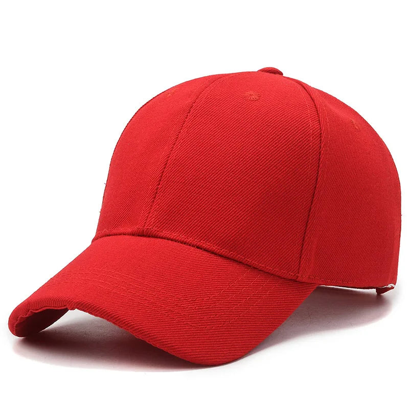 Casquette unisexe décontractée, unie, ajustable, à rabat, style hip-hop, pour homme et femme
