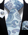 Cravate homme Paisley Jacquard tissé 8 cm formelle affaires mariage cravate poche carré ensemble costume cravate haute qualité fait main Gravata