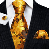 Ensemble élégant de cravates et boutons de manchette en soie à fleurs multiples pour homme, cravate jacquard à fleurs pour mariage, entreprise, fête, événement, Barry.Wang
