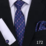 Cravate pour homme classique à carreaux, mouchoirs, cravate rouge, boutons de manchette pour homme, chemisier, affaires, mariage, accessoires, collier pour femme, cadeau pour homme