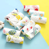 Lot de 5 serviettes de toilette en mousseline de coton doux à 6 couches pour bébé, mouchoir pour le bain, l'alimentation, le visage, le rot
