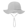 Embroidered Name Breathable Kids Wide Brim Sun Hat With Adustable Chin Strap Suitable For Summer And Beach
