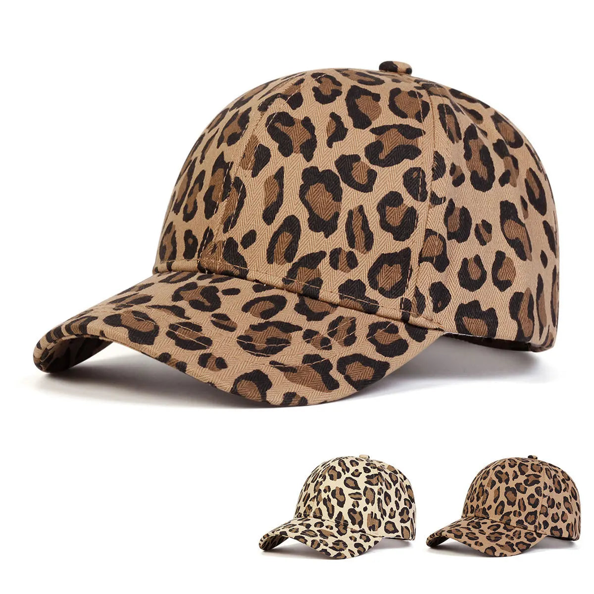 Summer Men Women Baseball Cap Leopard Print Snapback Hat Cotton Adjustable Hip Hop Hat Outdoor Sports Trucker Caps Sun Hats