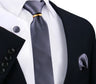 Ensemble de cravates en soie de luxe pour hommes, cravate, mouchoir, boutons de manchette avec anneau en métal doré, broche, costume, fête de mariage, accessoires pour hommes