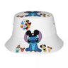 Unisex Kawaii Bucket Hats Funny Stitch Cartoon Accessories Bob Hat For Beach Headwear Lightweight