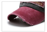 Korean version washed letters spring and autumn men's and women's fashion shabby denim baseball cap sunhat Official Website