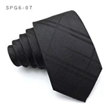 Cravate de luxe fine et étroite pour homme, 6 cm, noire, unie, à pois, rayée, en jacquard, idéale pour les soirées d'affaires