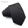 Cravate de luxe fine et étroite pour homme, 6 cm, noire, unie, à pois, rayée, en jacquard, idéale pour les soirées d'affaires