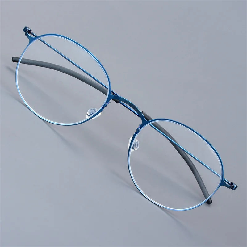 Thititanium Glasses Frame Men Denmark Brand 5504 Women Eyeglasses Thin Rim Screwless Ultralight Classics Round Eyewear 2025 New