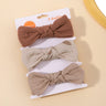 3Pcs/set Elastic Soft Headband for Baby Hair Accessories Newborn Bows Headwear Printing Toddler Bandage Ribbon Bowknot Headscarf