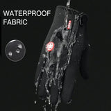 Gants de ski en velours pour écran tactile, chauds et imperméables, résistants au froid, pour l'automne et l'hiver