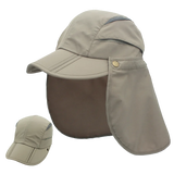 Casquette de protection solaire UPF 50+ pour enfants et garçons, chapeau de pêche réglable et amovible à séchage rapide avec rabat pour le cou